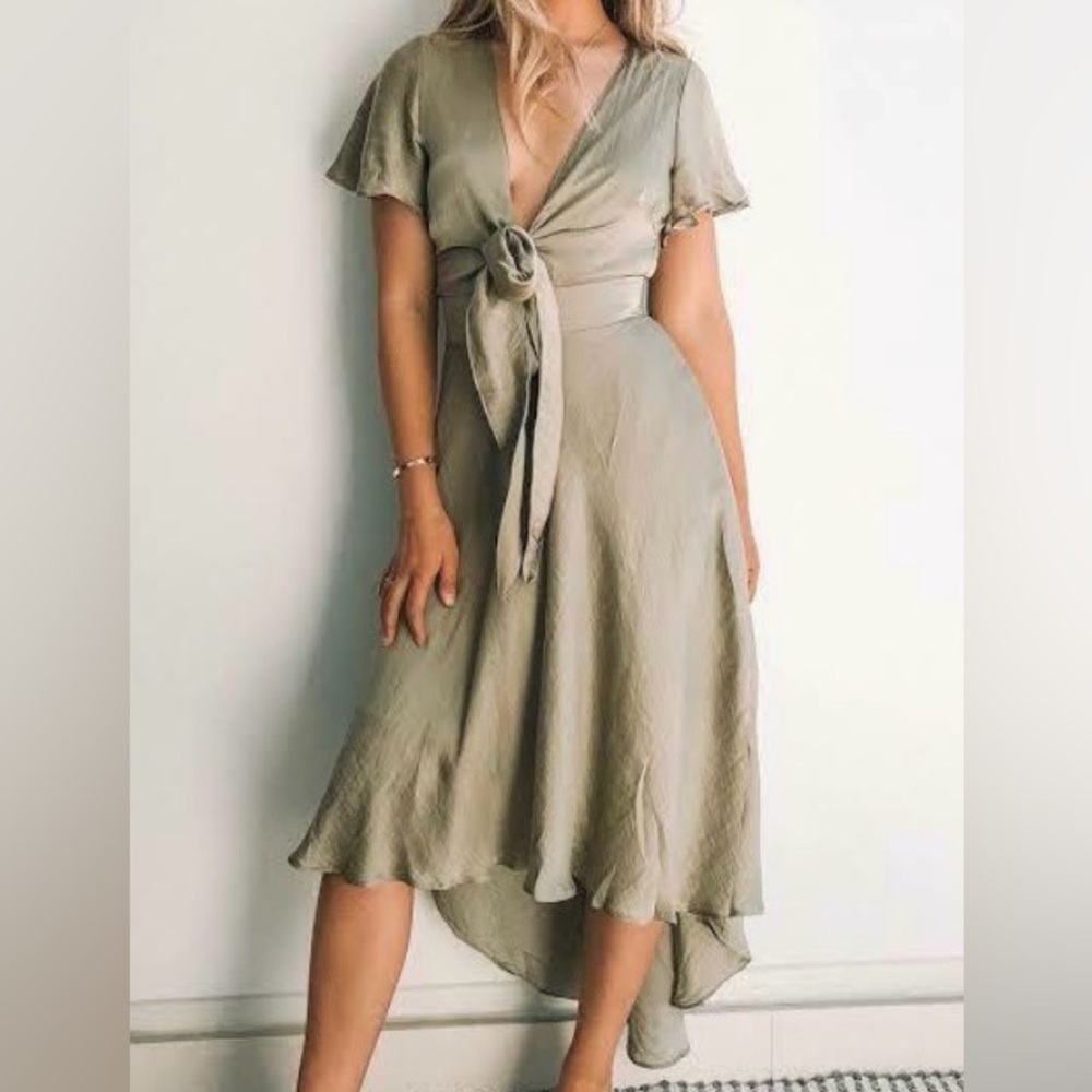 Chic Olive High Low Dress